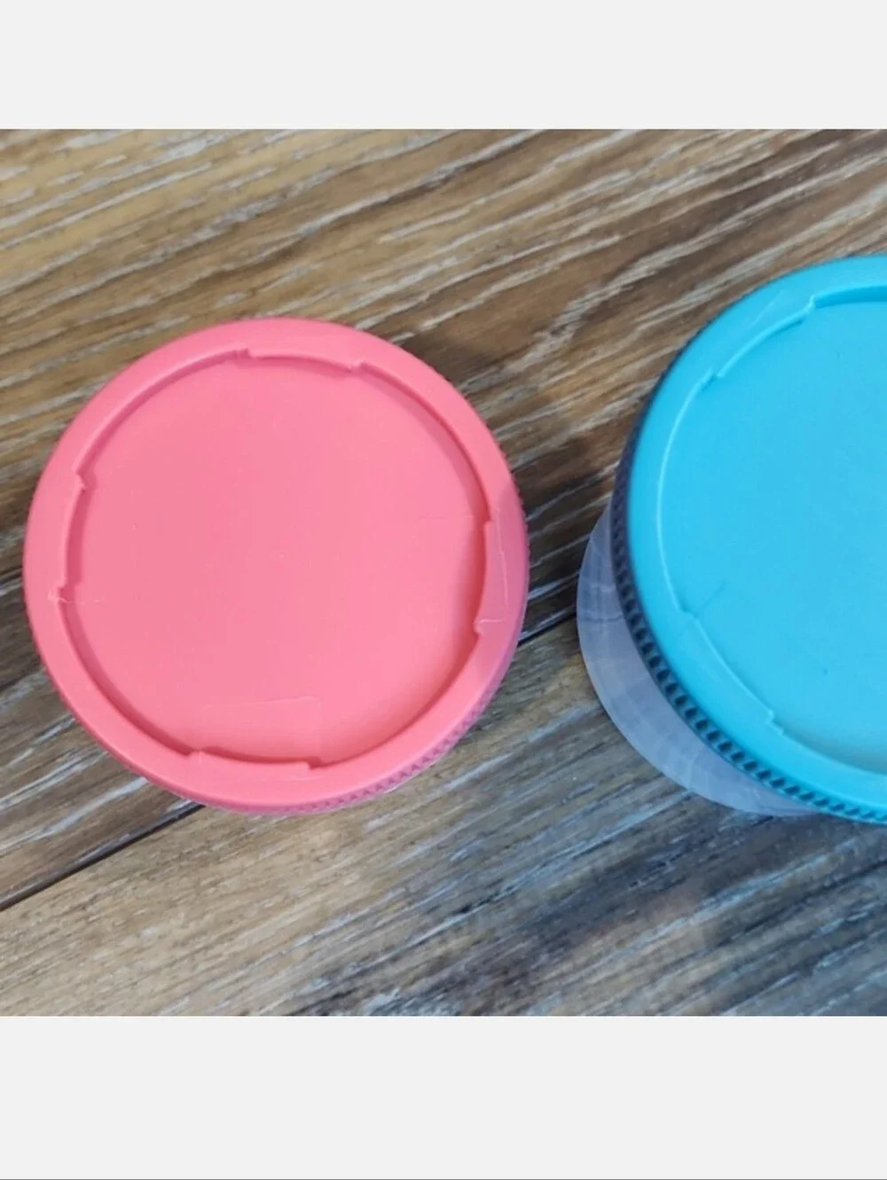 NWOT 3pc Set Travel Food Containers Plastic Blue Teal Pink Coral Twist Lock